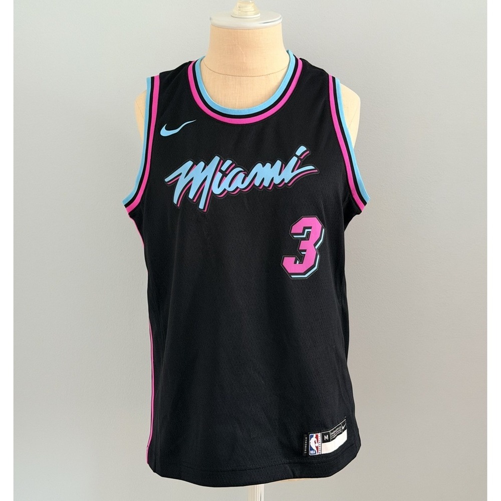 Nike Miami Heat Dwyane Wade Vice Nights City Edition Jersey YOUTH Size M